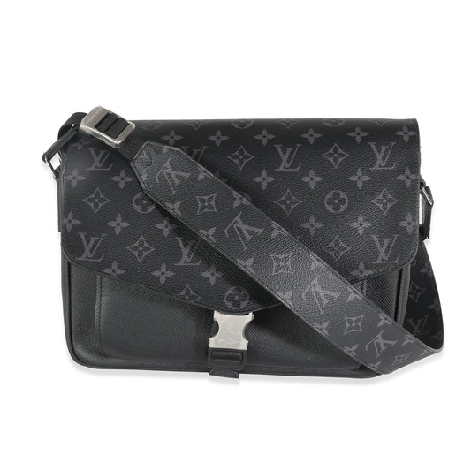 Louis Vuitton Taigarama Eclipse Outdoor Messenger Monogram Black Flap Crossbody Bag