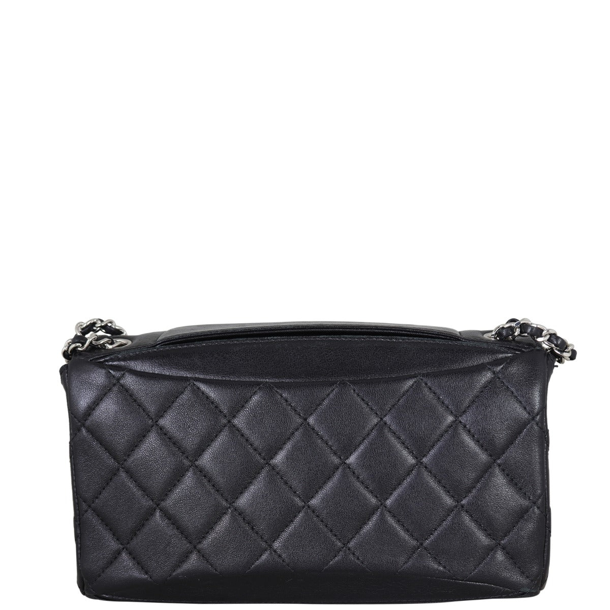 Chanel CC Single Bag Hardware Silver Flap Handbag