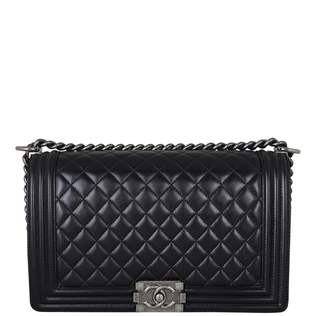 Chanel Boy Bag New 21 Series Black Medium Handbag