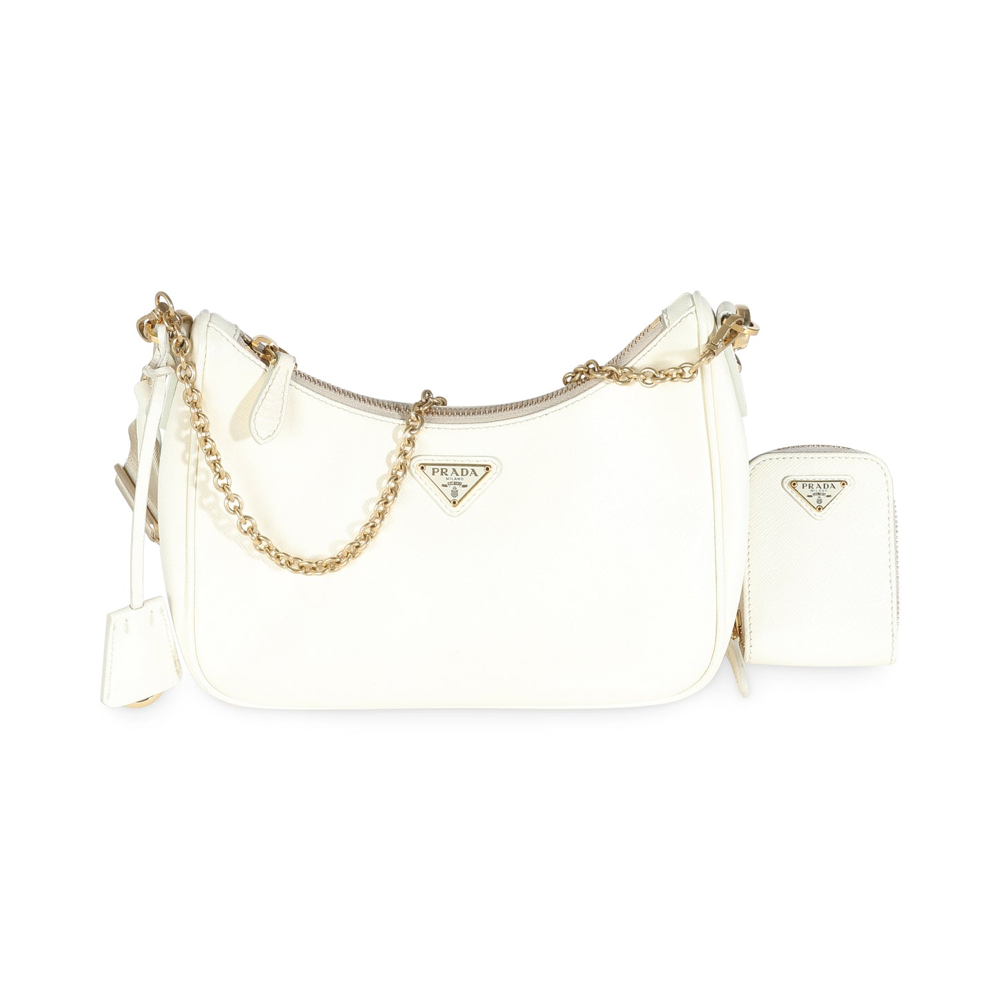 Prada Re Edition Bag Saffiano White Travel Bag
