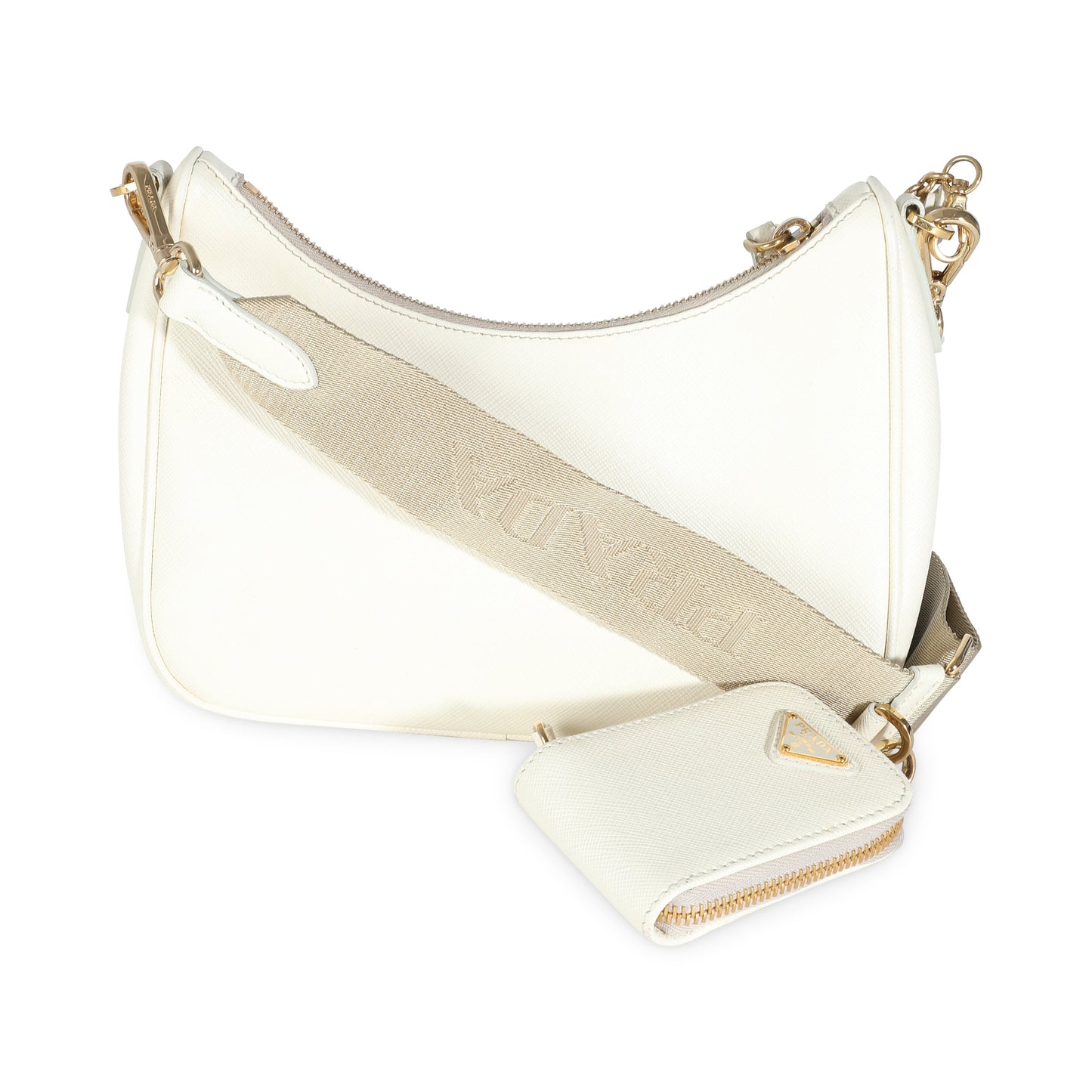 Prada Re Edition Bag Saffiano White Travel Bag