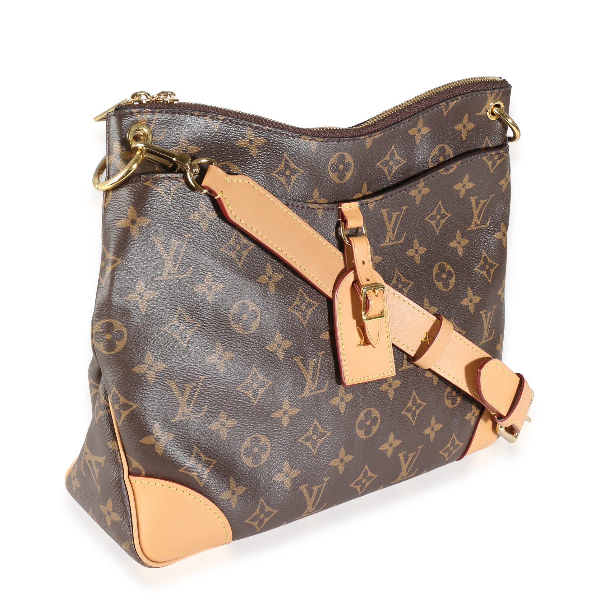Louis Vuitton Natural Odeon MM Monogram Canvas Handbag