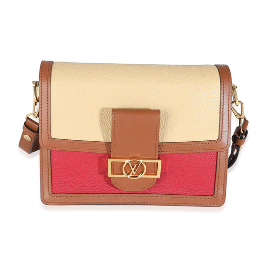 Louis Vuitton Panama Scarlet Taurillon Dauphine MM Handbag