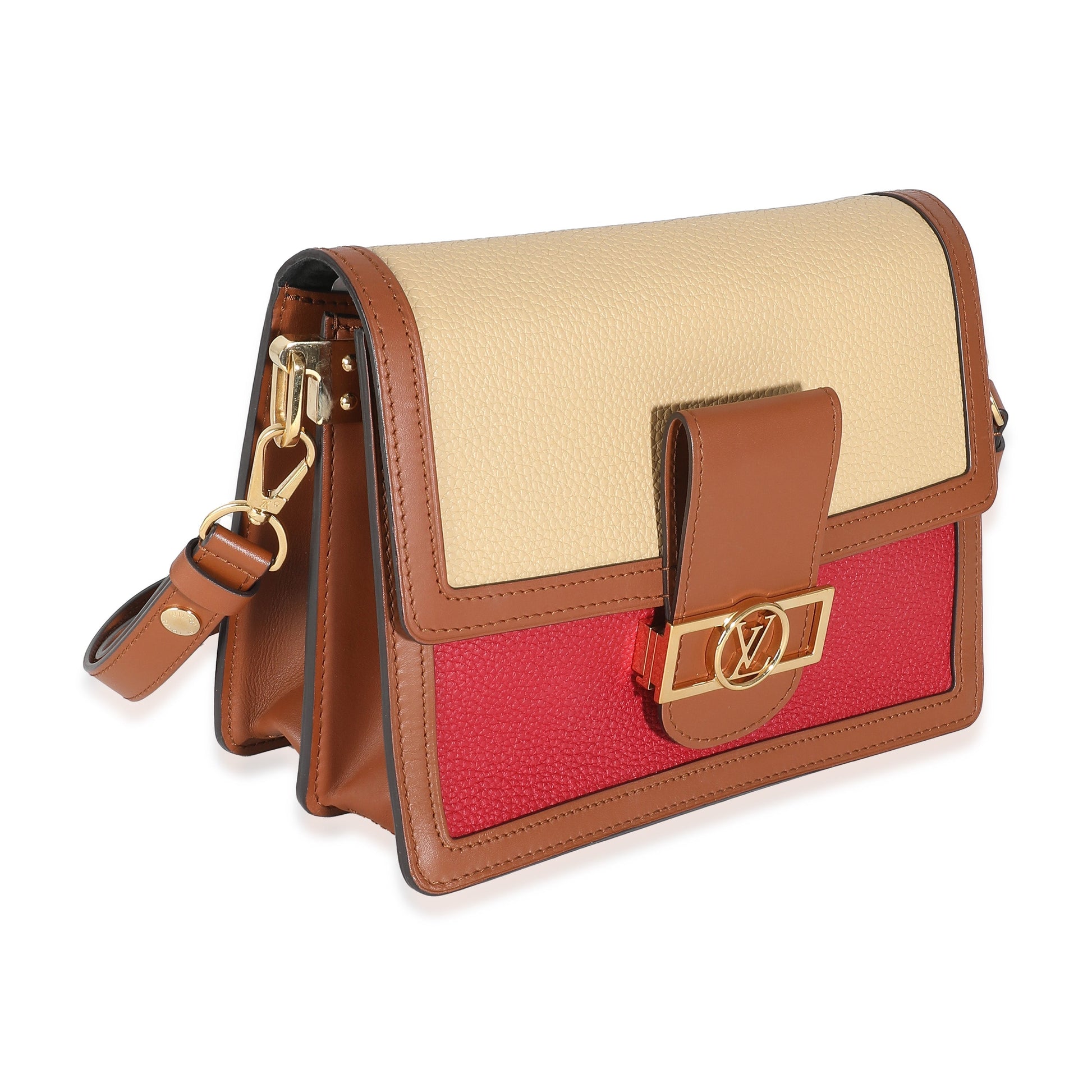 Louis Vuitton Panama Scarlet Taurillon Dauphine MM Handbag