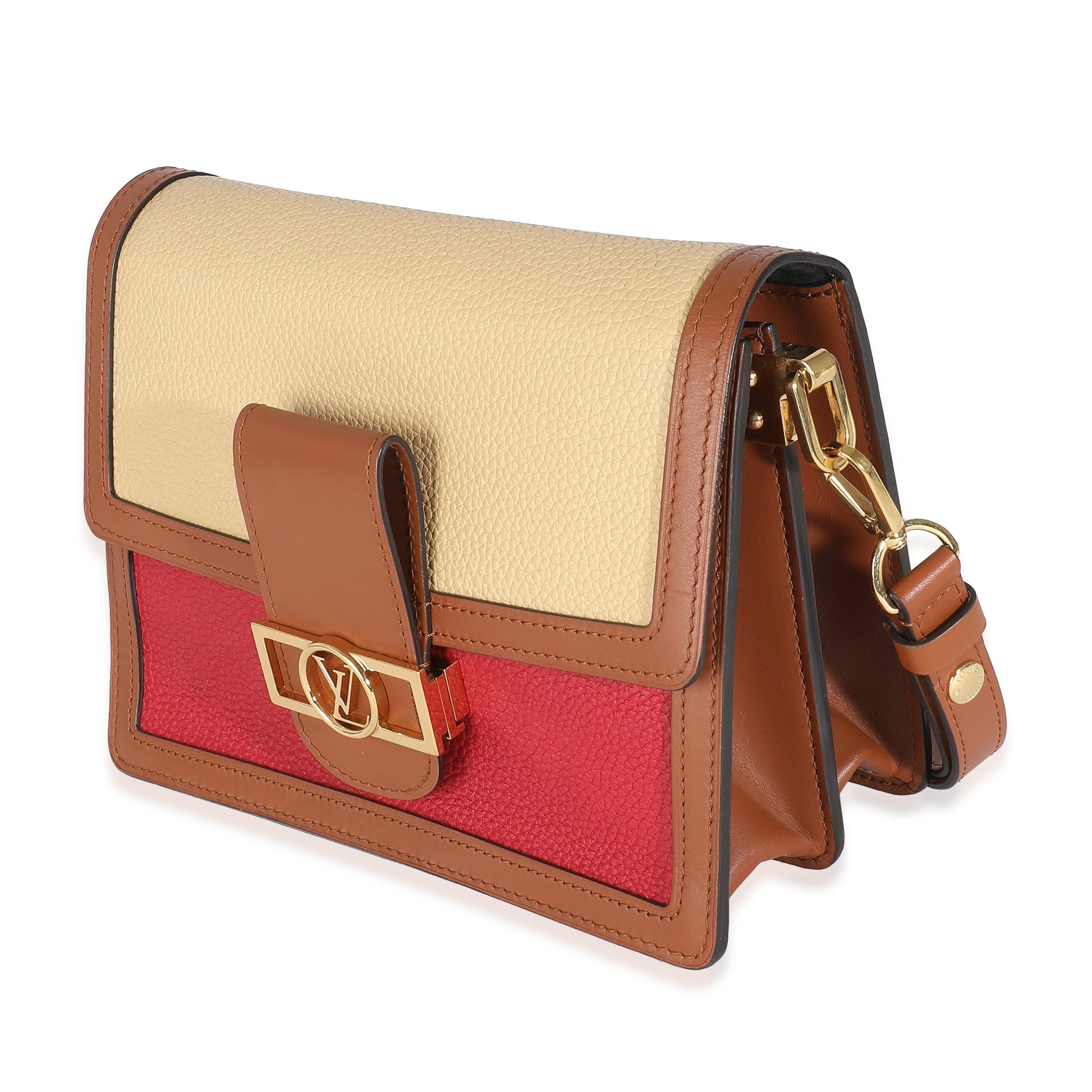 Louis Vuitton Panama Scarlet Taurillon Dauphine MM Handbag