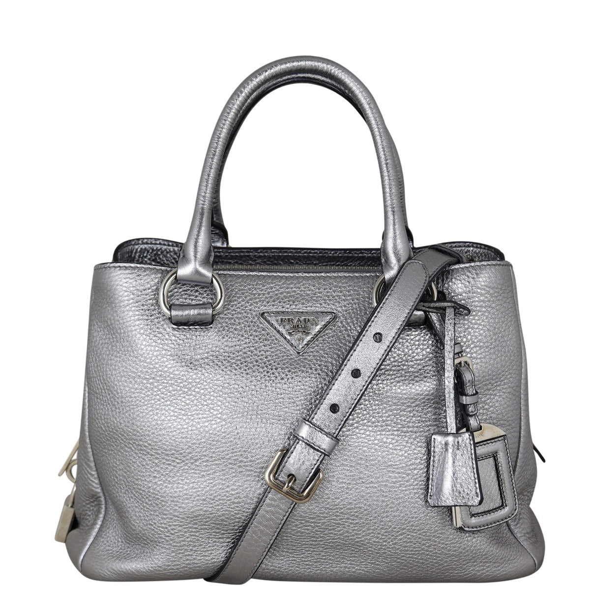 Prada Tote Bag Daino Tote 6 Vitello Gray