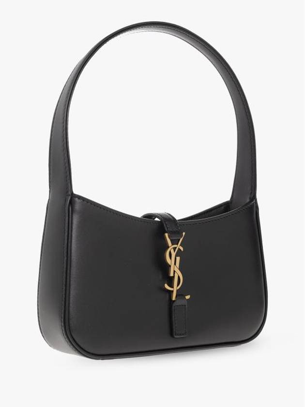 YSL Saint Laurent Luxury Trending Le 5A Smooth Hobo Shoulder Bag Leather Black Small