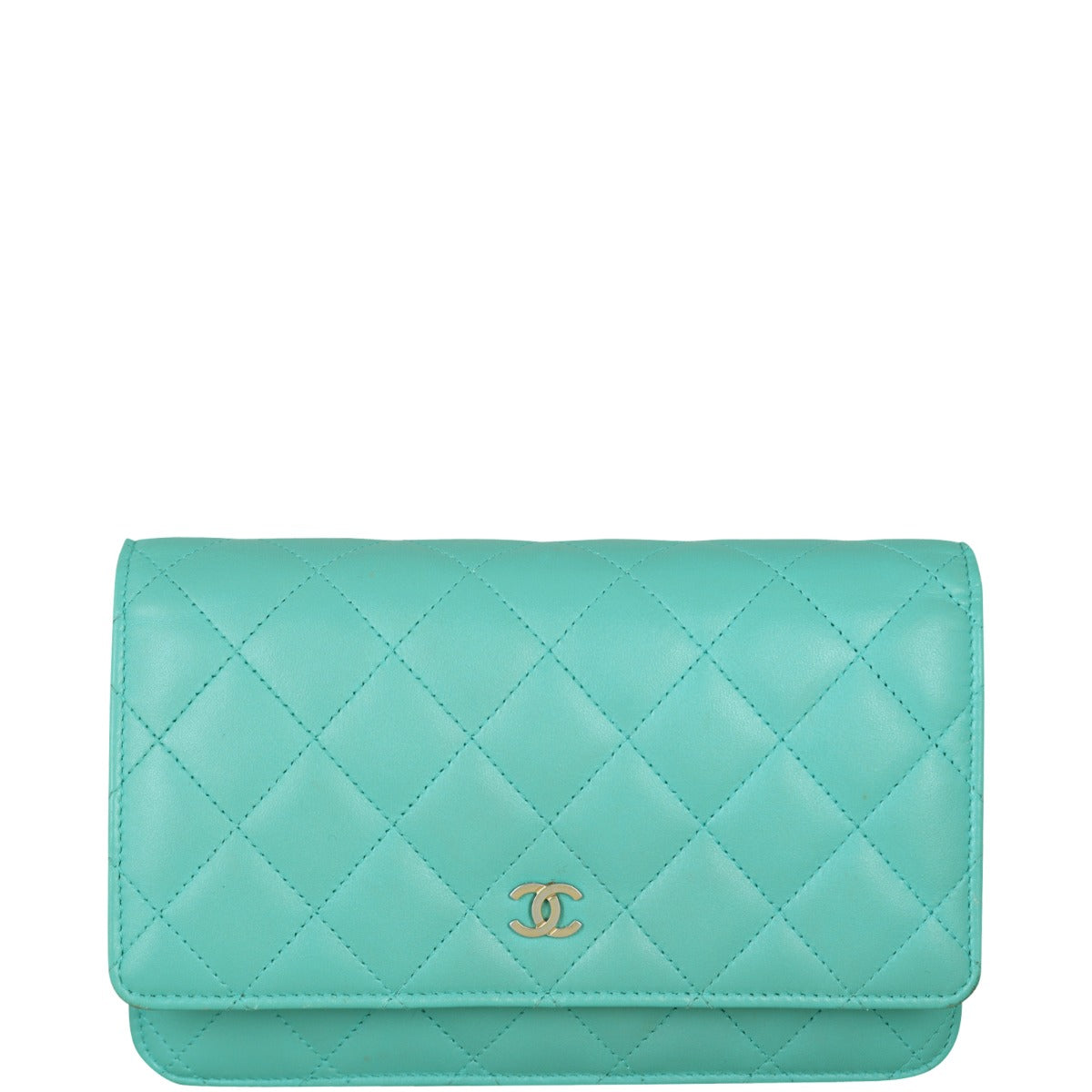 Chanel Classic Wallet on Sea Foam Handbag Green Chain