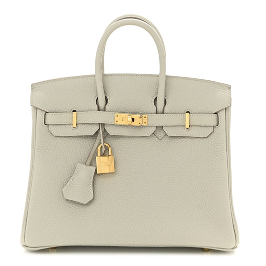 Hermes Togo Birkin Gris Pale Handbag Travel Bag