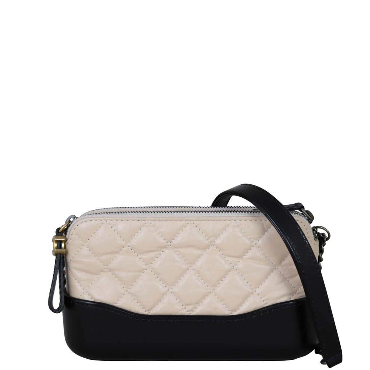 Chanel Gabrielle Clutch with White Beige Clutch Bag