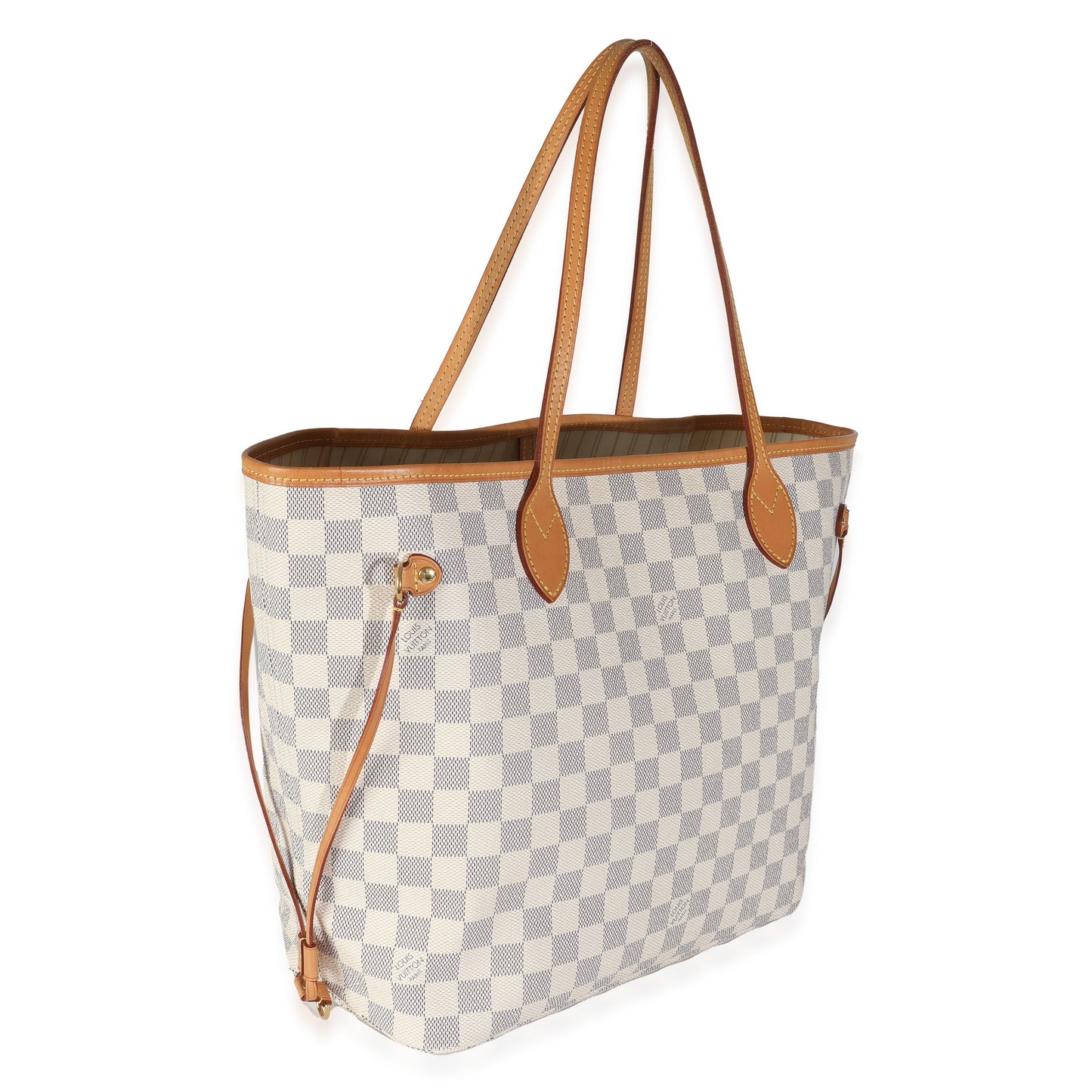Louis Vuitton Damier Azur Neverfull MM Canvas Tote Bag
