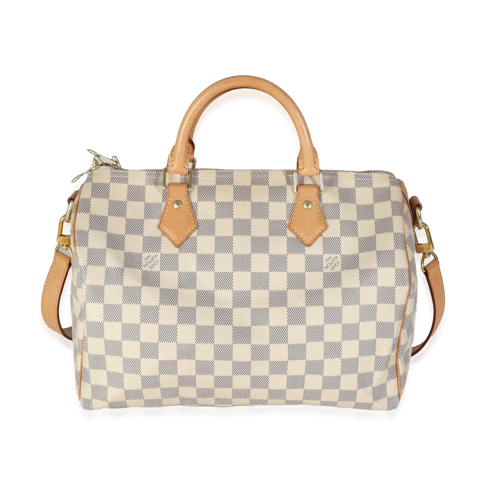 Louis Vuitton Damier Azur Speedy Bandouliere 30 Canvas Handbag