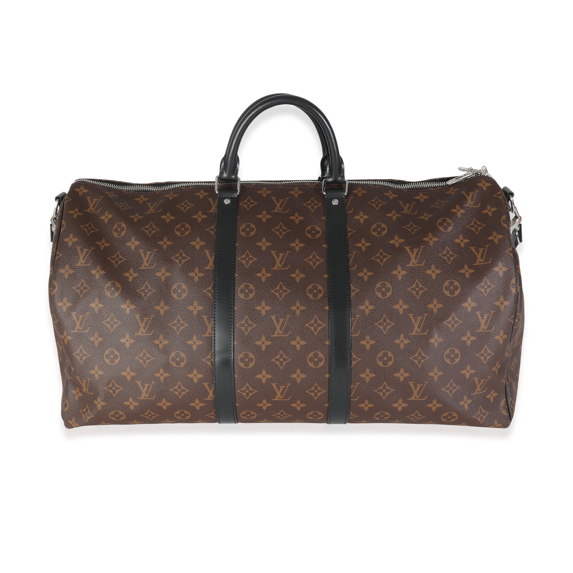 Louis Vuitton Macassar Keepall Bandouliere 55 Monogram Canvas Handbag