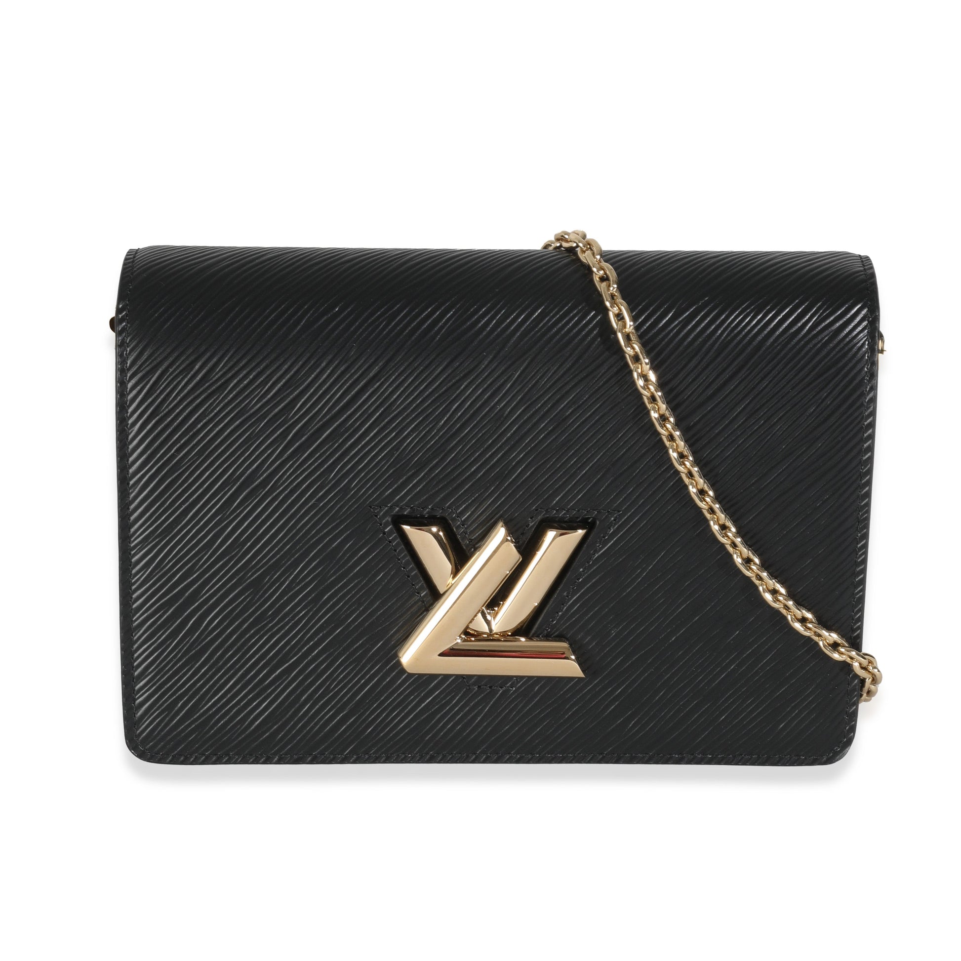 Louis Vuitton Epi Twist On Black Chain Wallet Case