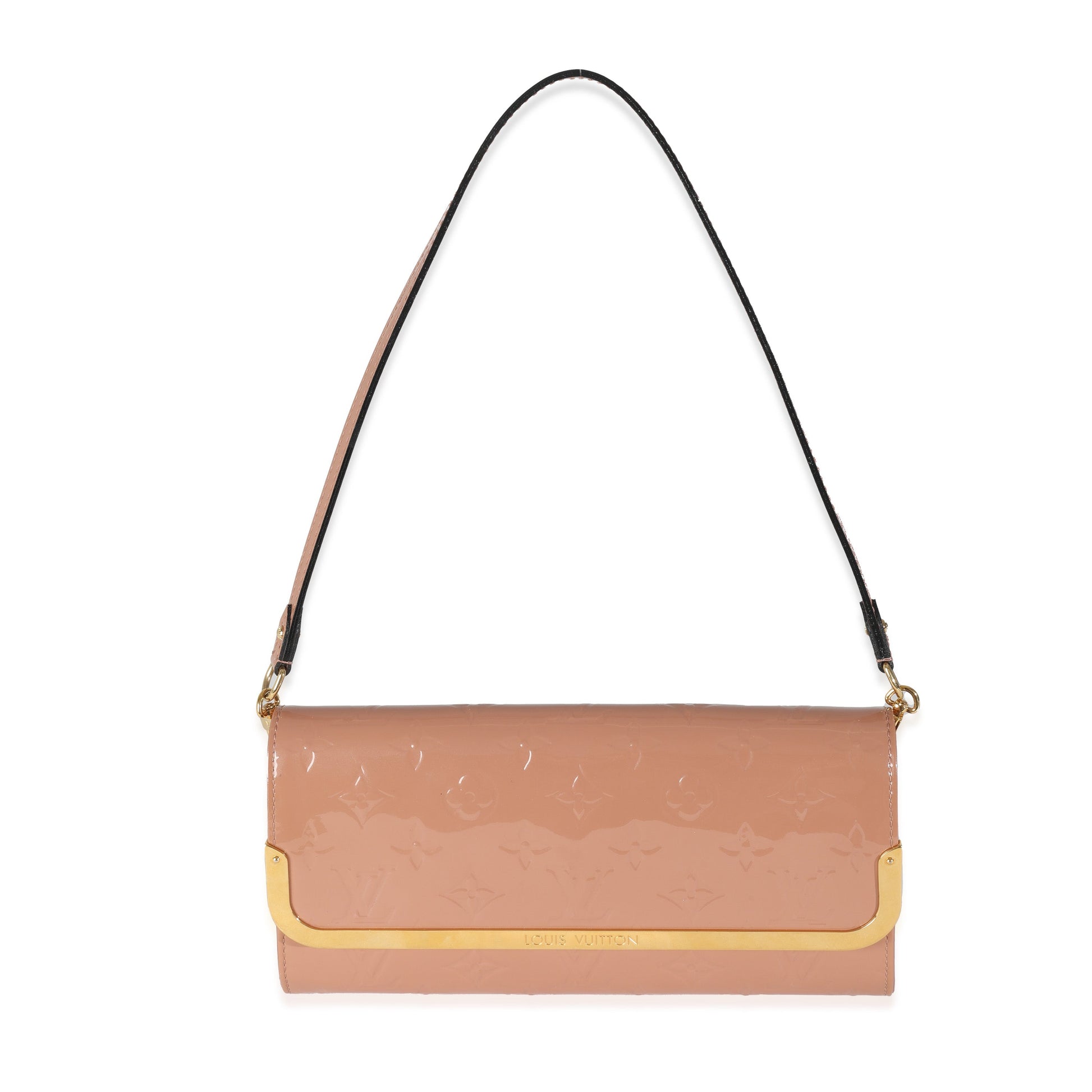 Louis Vuitton Rose Velours Vernis Rossmore MM Handbag