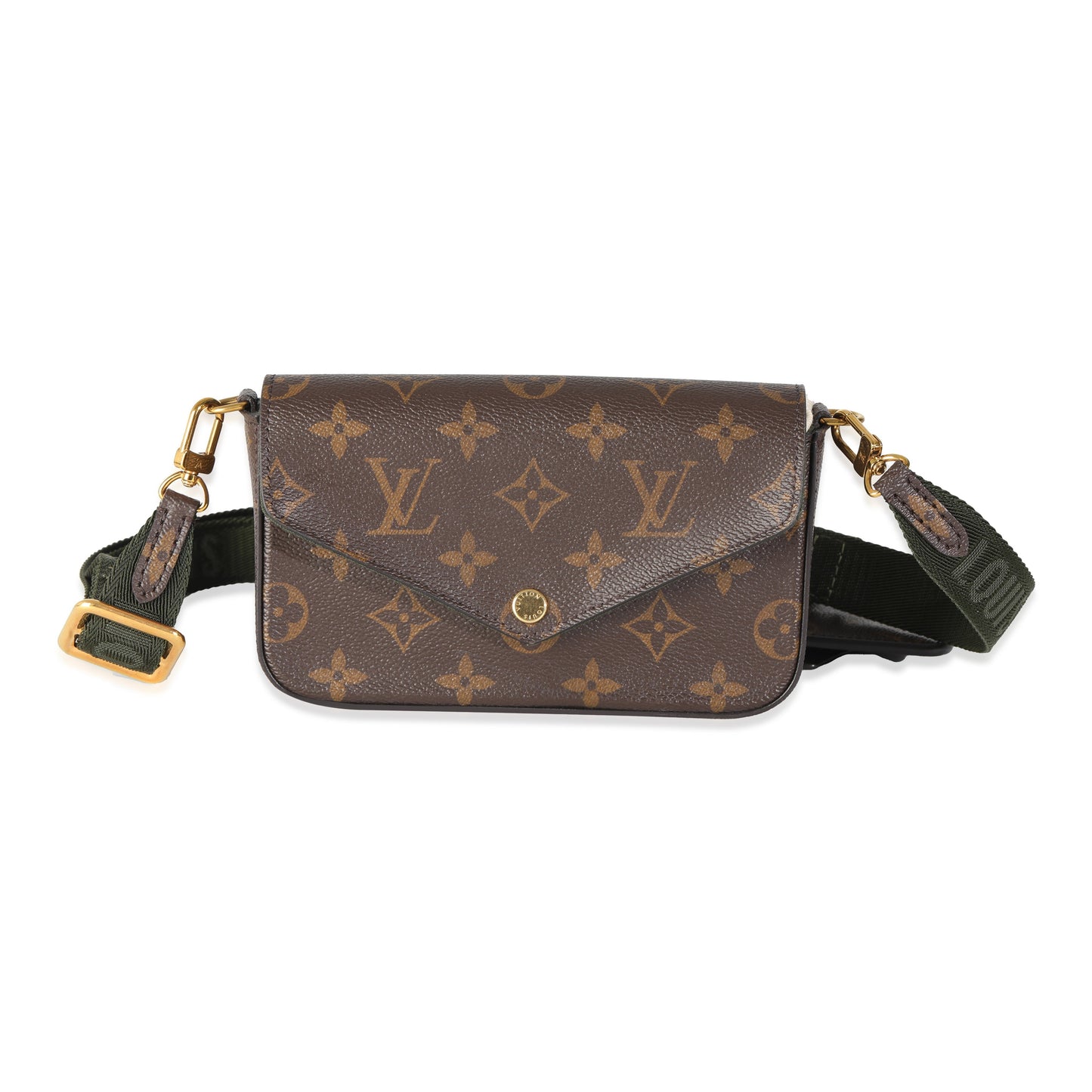 Louis Vuitton Felicie Strap & Go Monogram Canvas Khaki Handbag