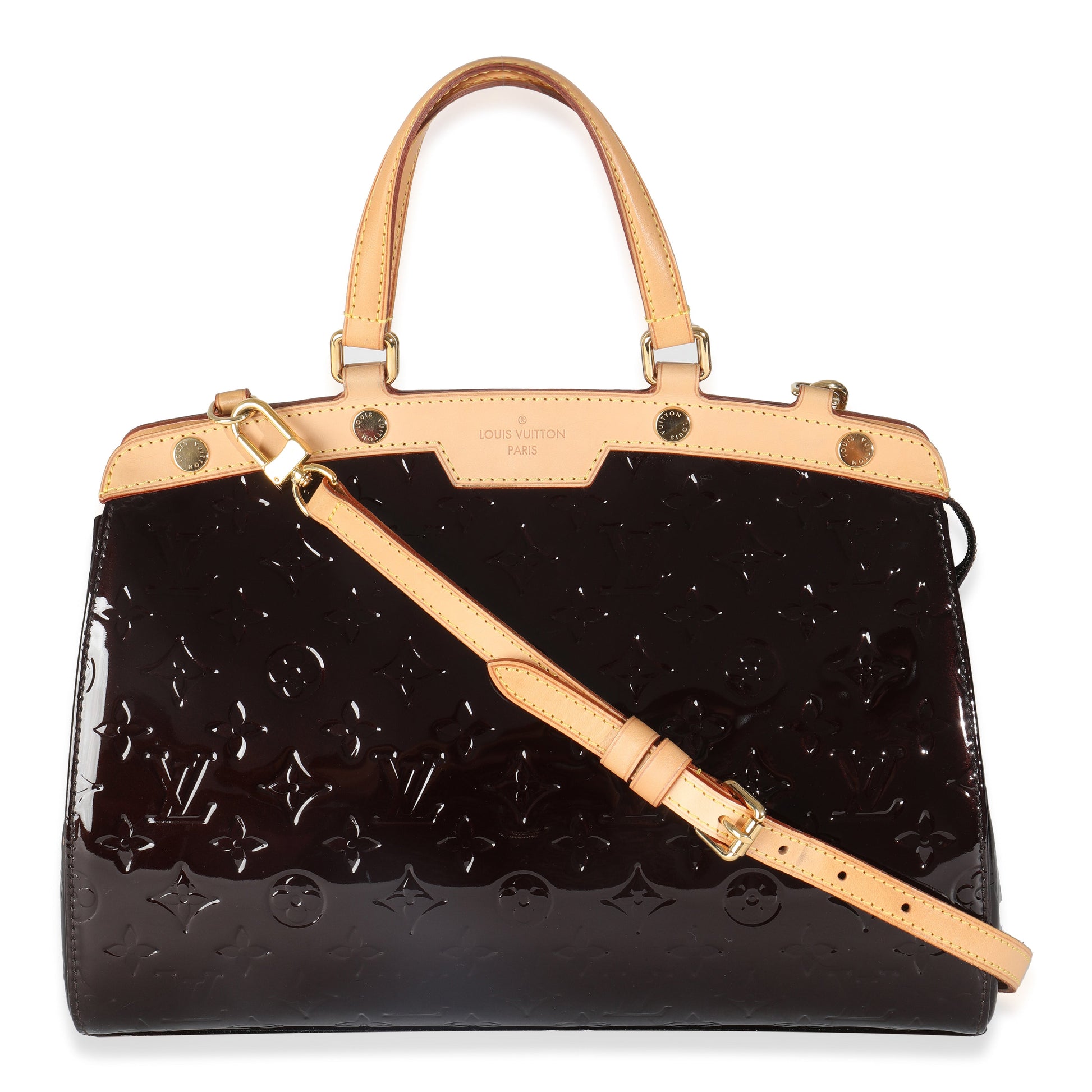 Louis Vuitton Amarante Vernis Brea MM Monogram Handbag