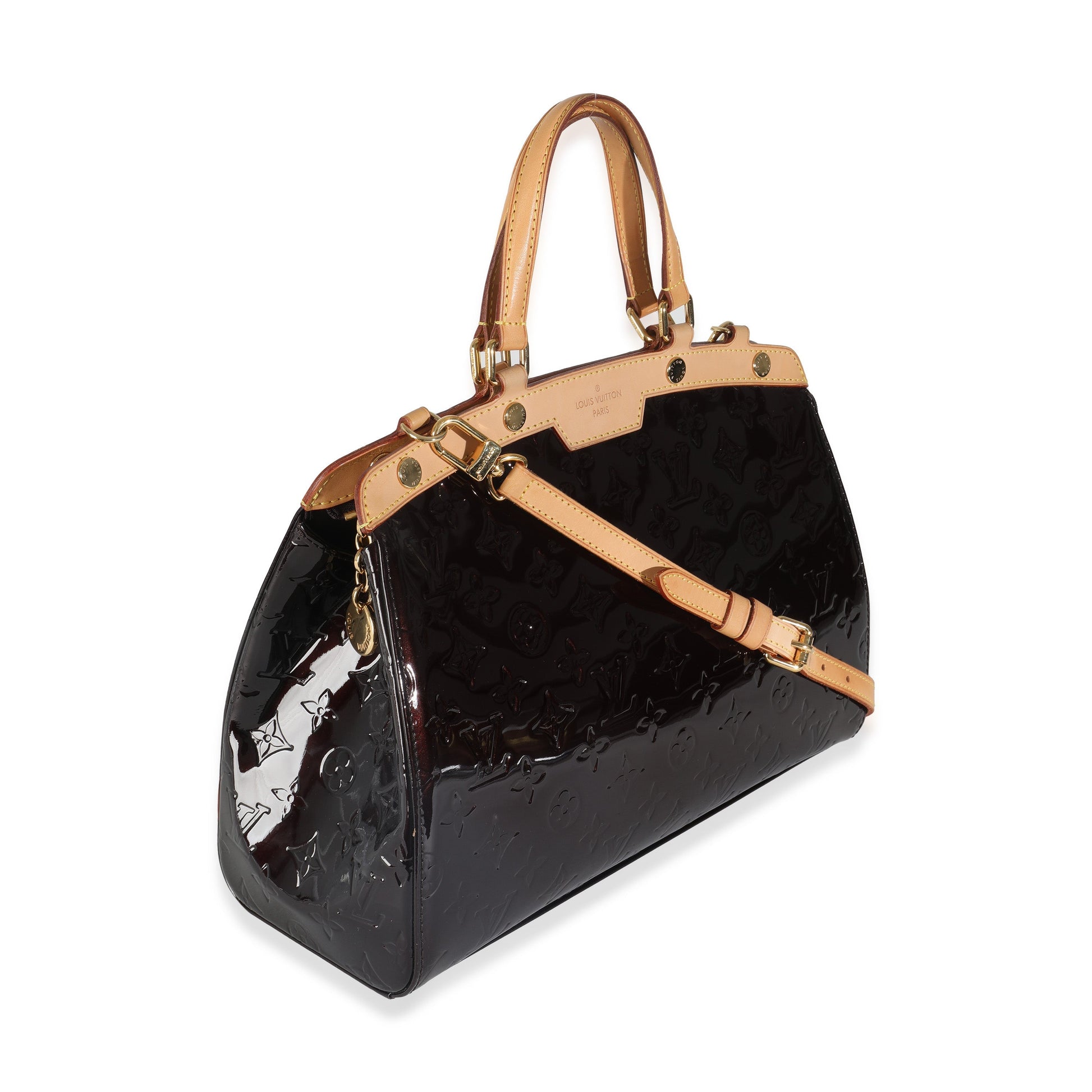 Louis Vuitton Amarante Vernis Brea MM Monogram Handbag