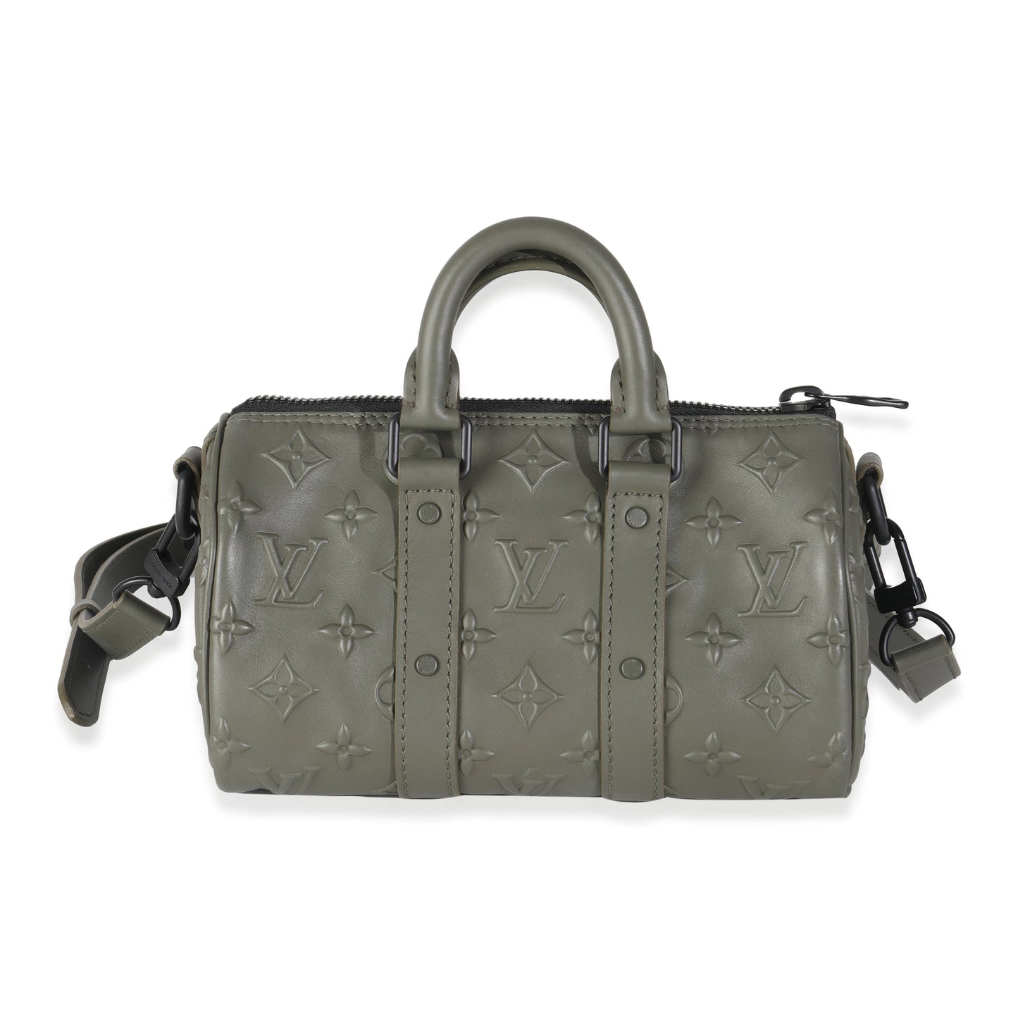 Louis Vuitton Embossed Seal Keepall XS Monogram Khaki Handbag