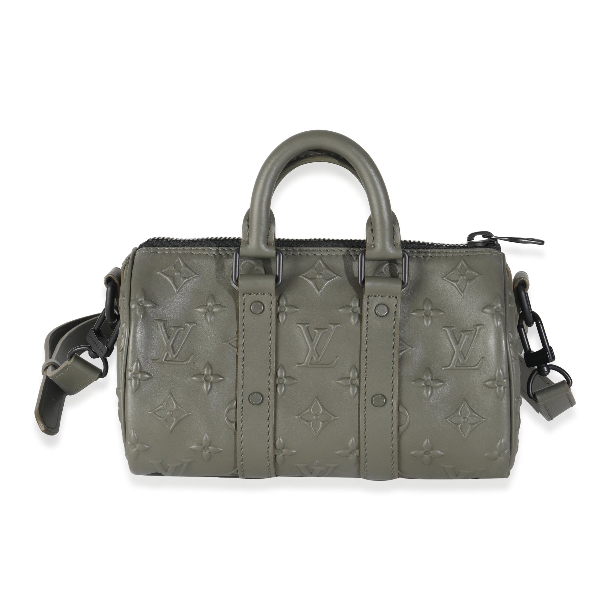 Louis Vuitton Embossed Seal Keepall XS Monogram Khaki Handbag