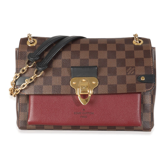 Louis Vuitton Bordeaux Damier Ebene Vavin PM Canvas Handbag