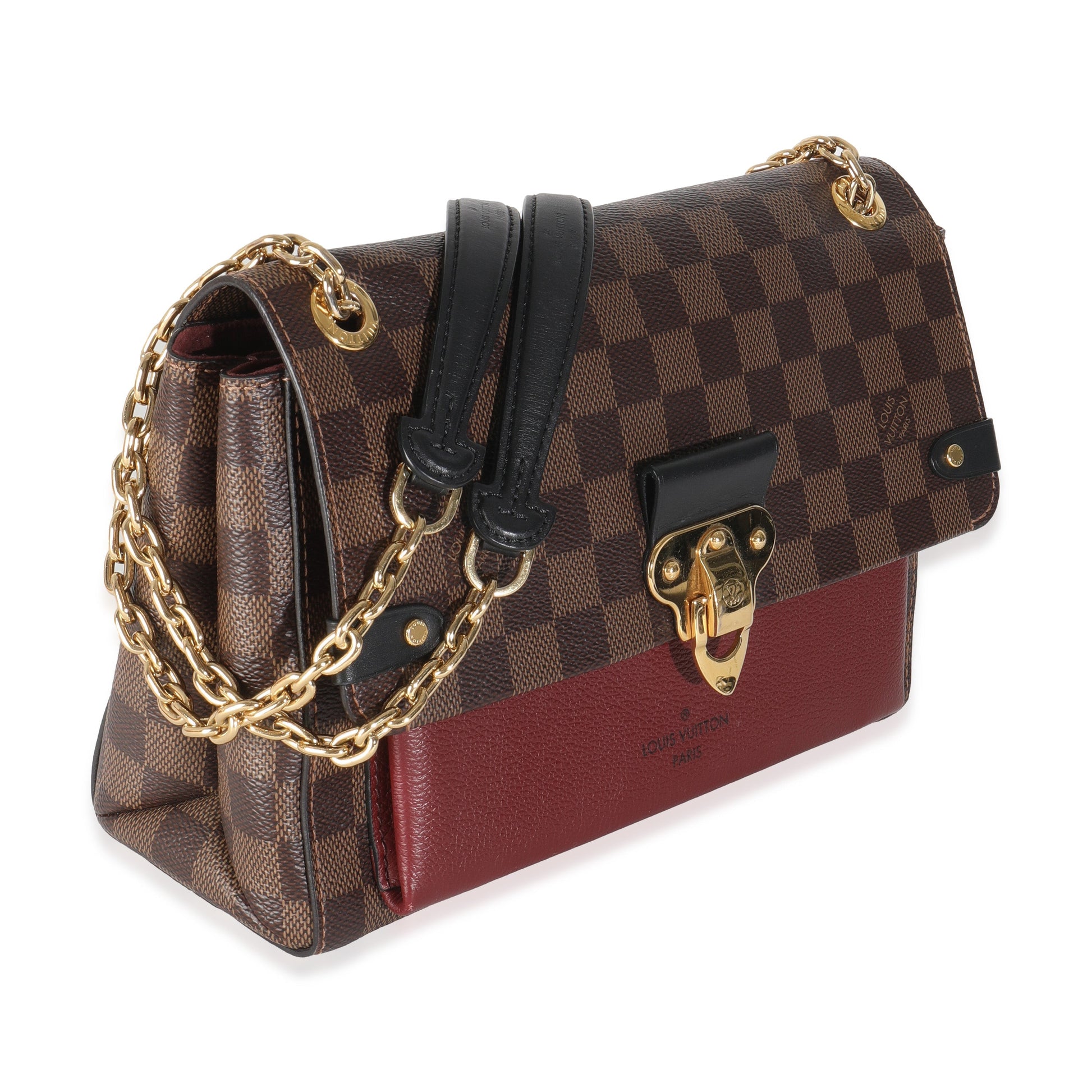 Louis Vuitton Bordeaux Damier Ebene Vavin PM Canvas Handbag