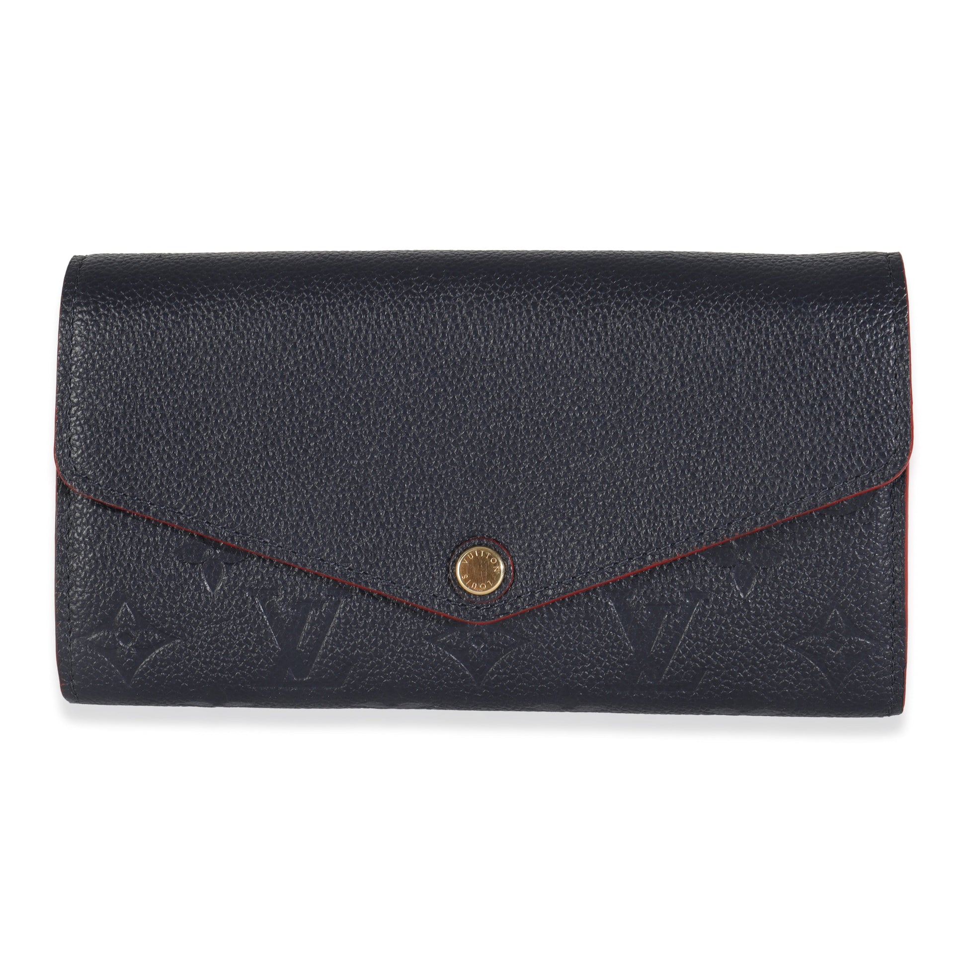 Louis Vuitton Marine Rouge Empreinte Sarah Monogram Wallet Case