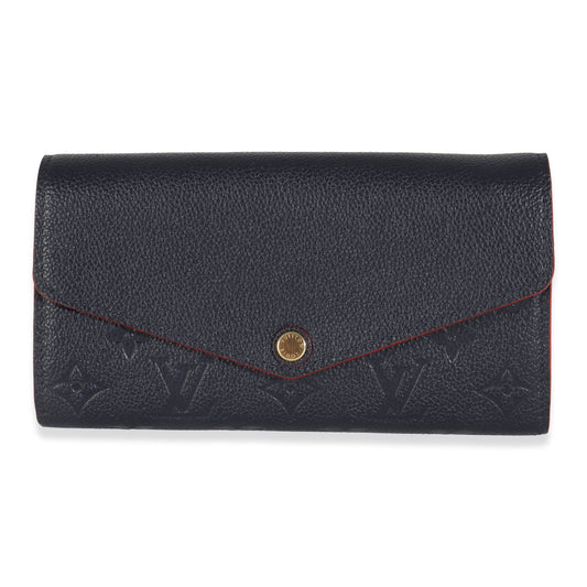 Louis Vuitton Marine Rouge Empreinte Sarah Monogram Wallet Case