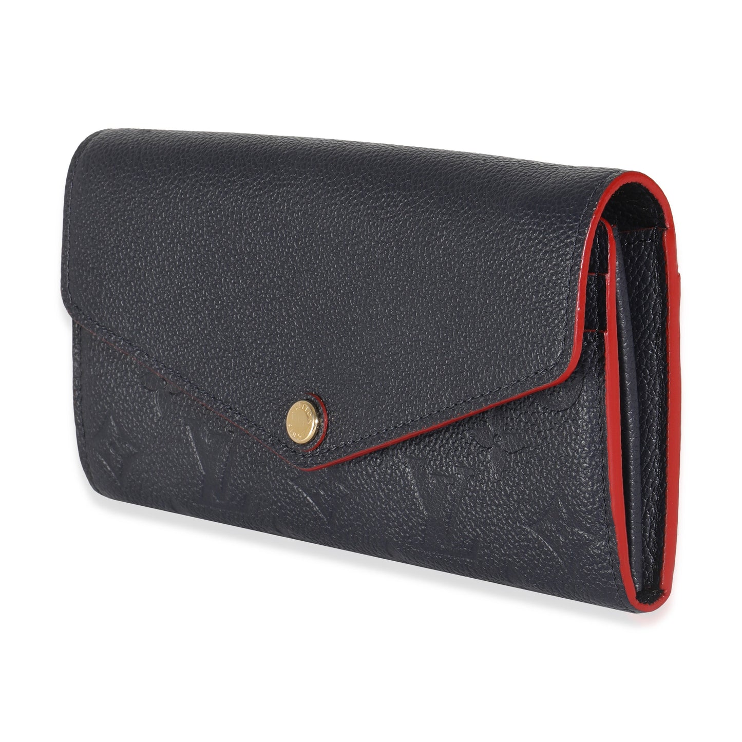 Louis Vuitton Marine Rouge Empreinte Sarah Monogram Wallet Case