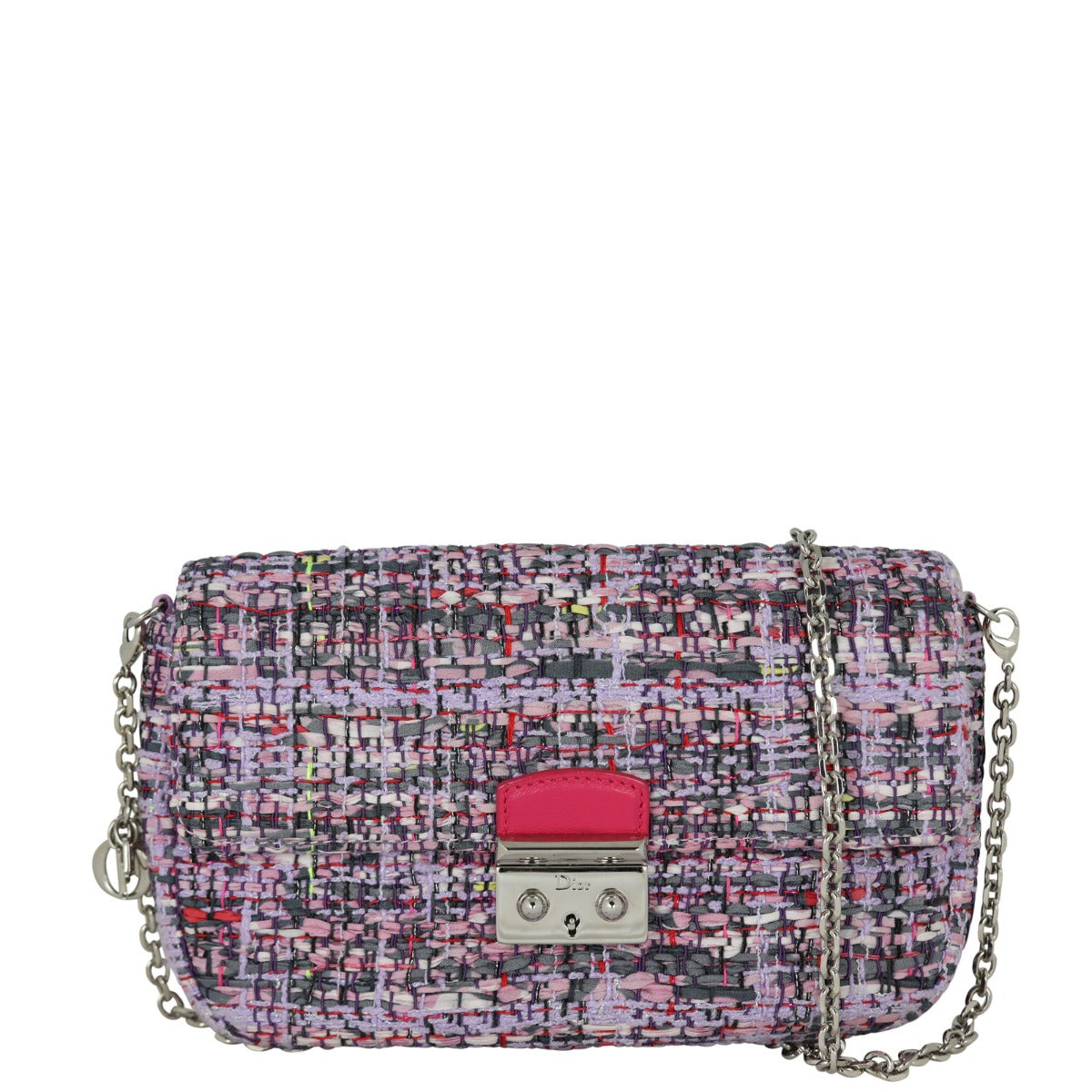 Dior Crossbody Bag Miss Promenade Pouch Tweed Shoulder Bag