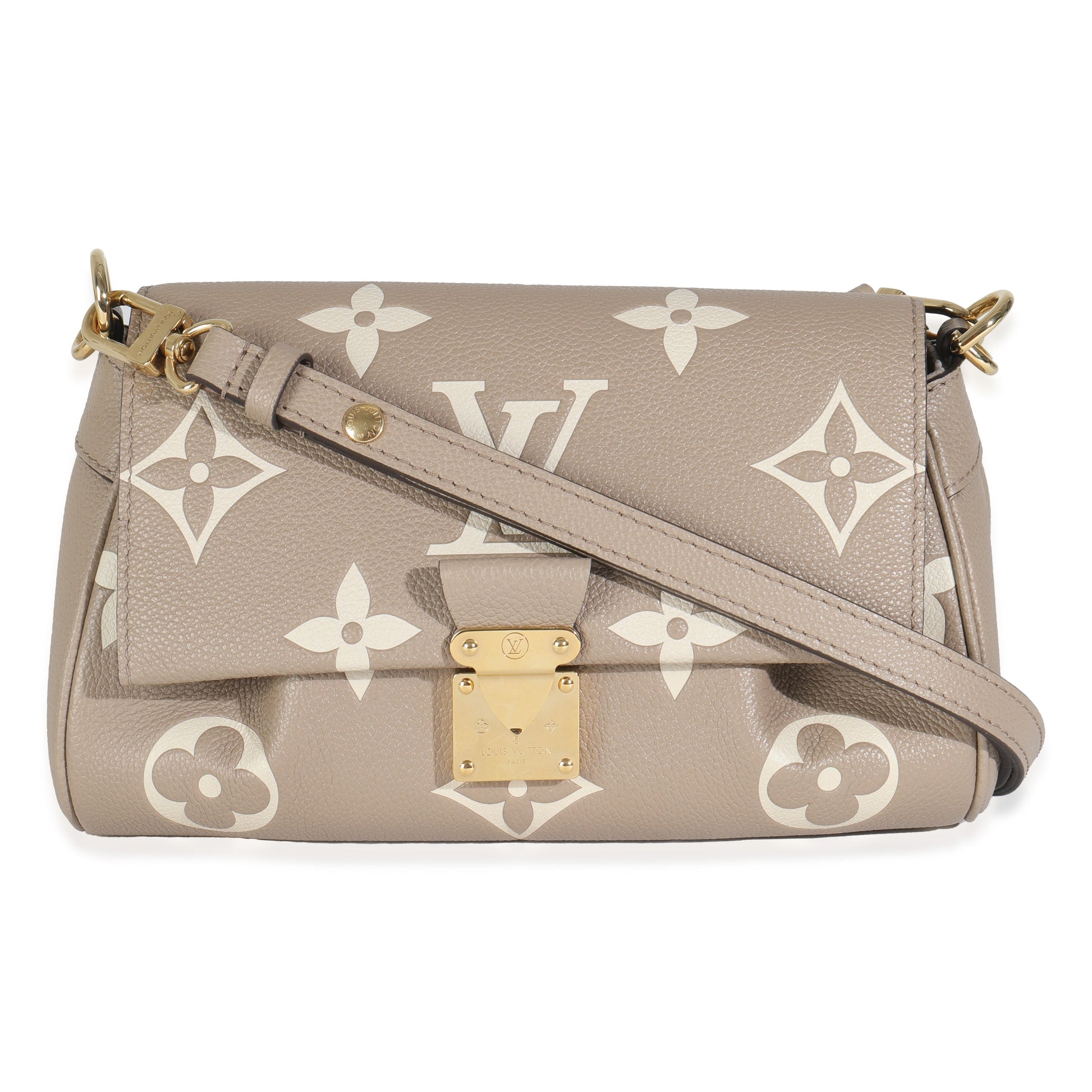 Louis Vuitton Tourterelle Creme Empreinte Giant Favorite Monogram Handbag