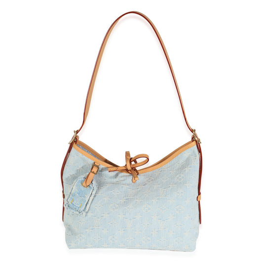 Louis Vuitton Sky Carryall PM Monogram Denim Blue Handbag