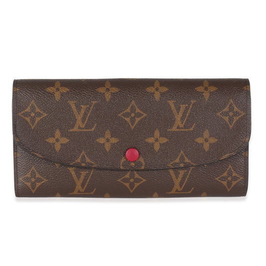 Louis Vuitton Fuchsia Emilie Monogram Canvas Wallet Case