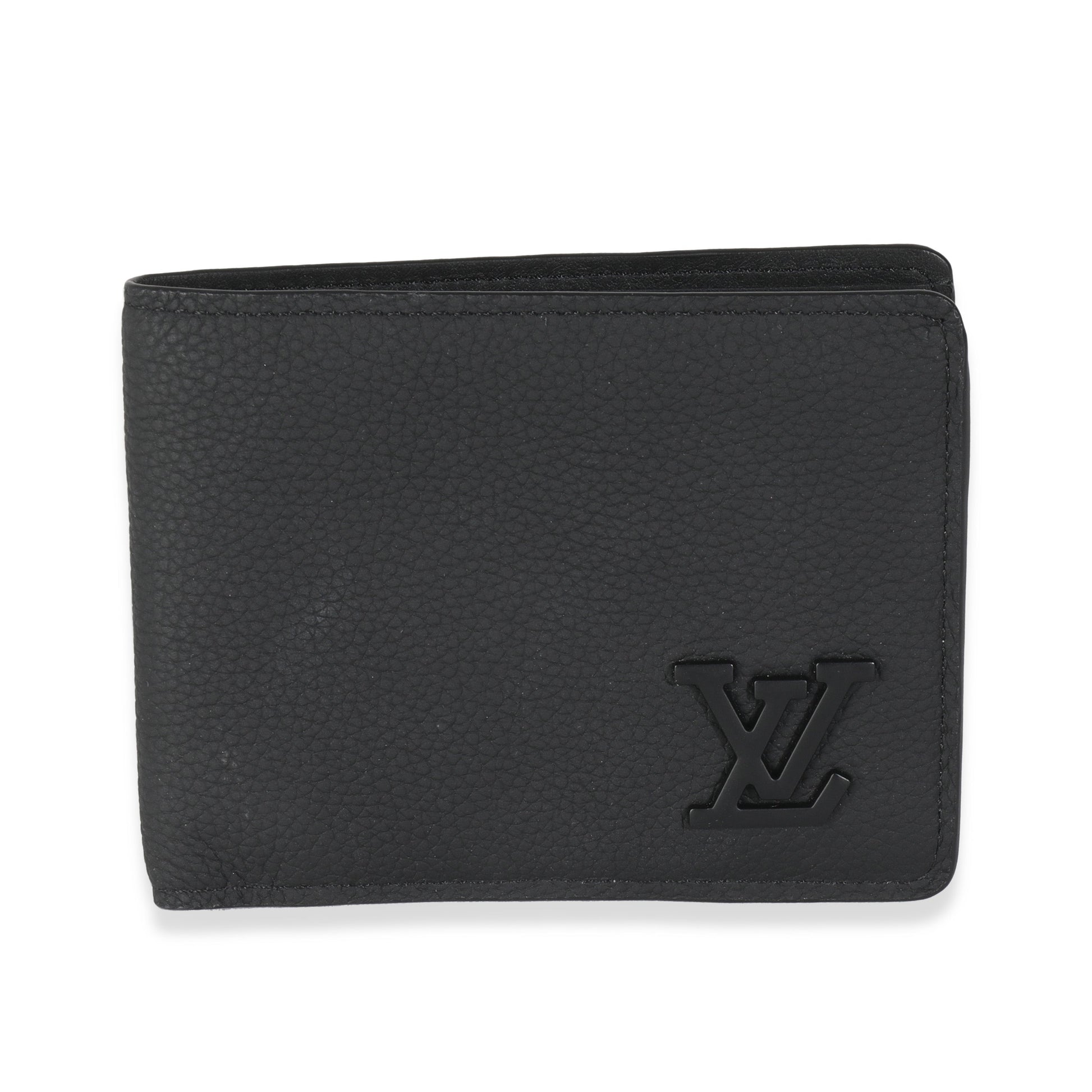 Louis Vuitton Aerogram Multiple Calfskin Black Wallet Case