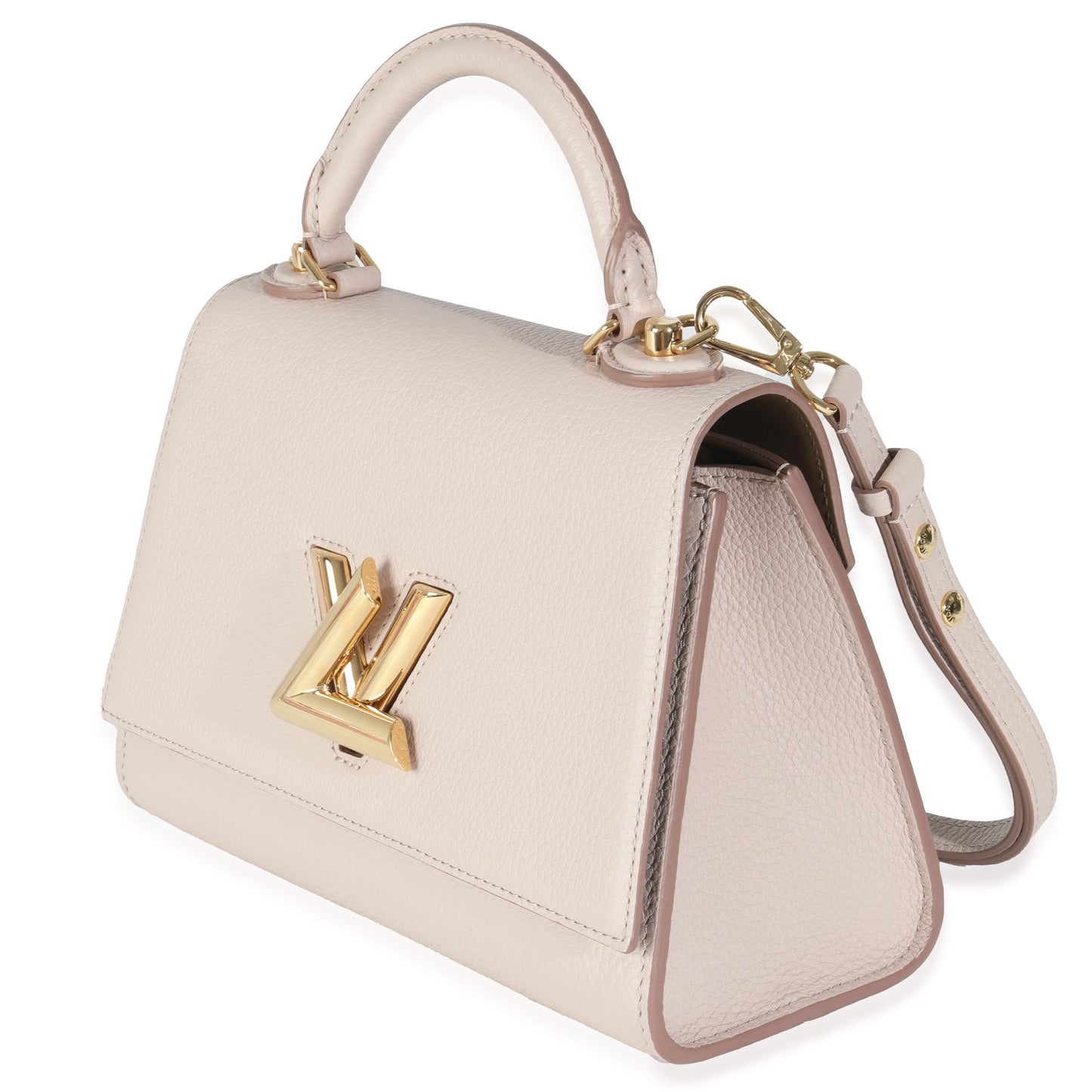 Louis Vuitton Greige Taurillon Twist One Handle Handbag