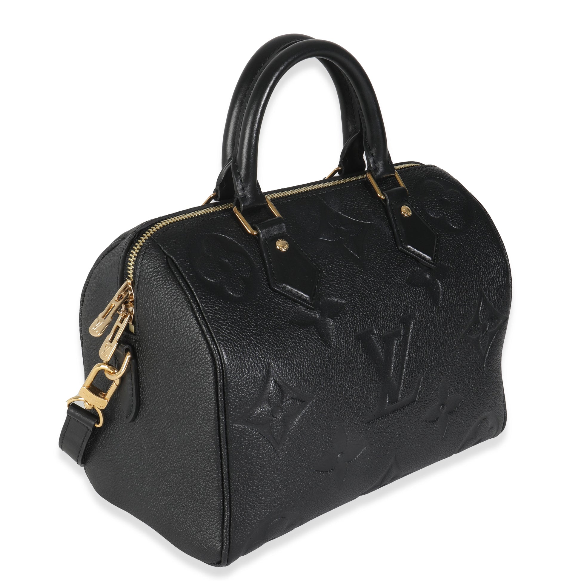 Louis Vuitton Empreinte Speedy Bandouliere 25 Monogram Black Handbag