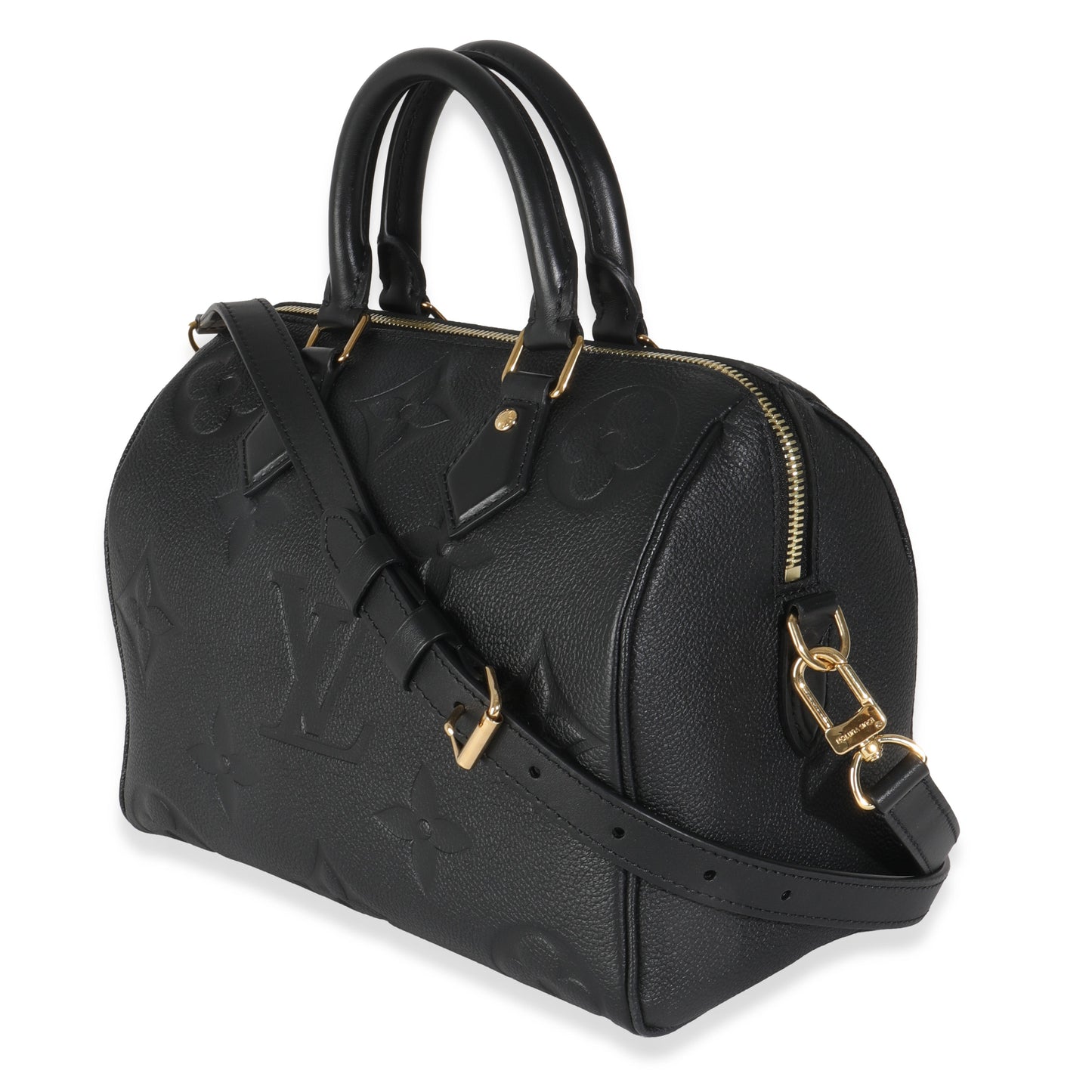 Louis Vuitton Empreinte Speedy Bandouliere 25 Monogram Black Handbag