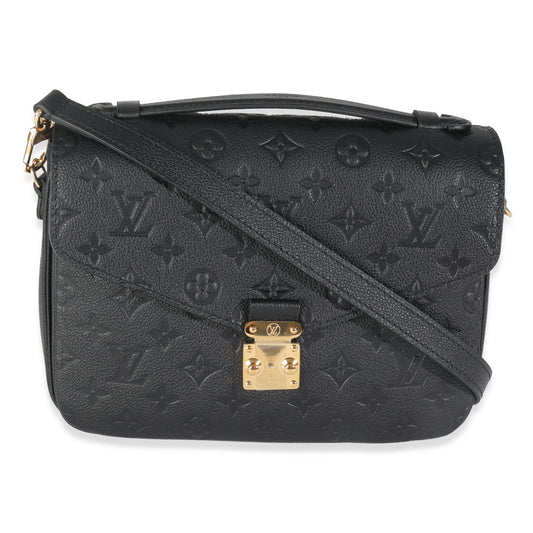Louis Vuitton Empreinte Pochette Metis Monogram Black Clutch Bag