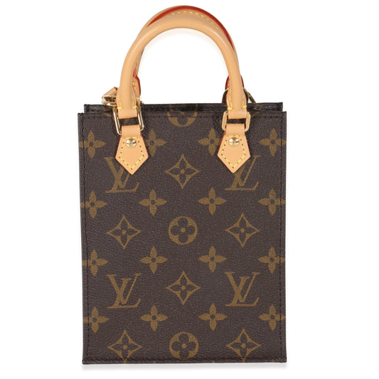 Louis Vuitton Petit Sac Plat Monogram Canvas Handbag