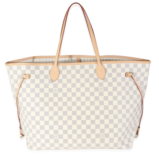 Louis Vuitton Damier Azur Neverfull GM Canvas Tote Bag