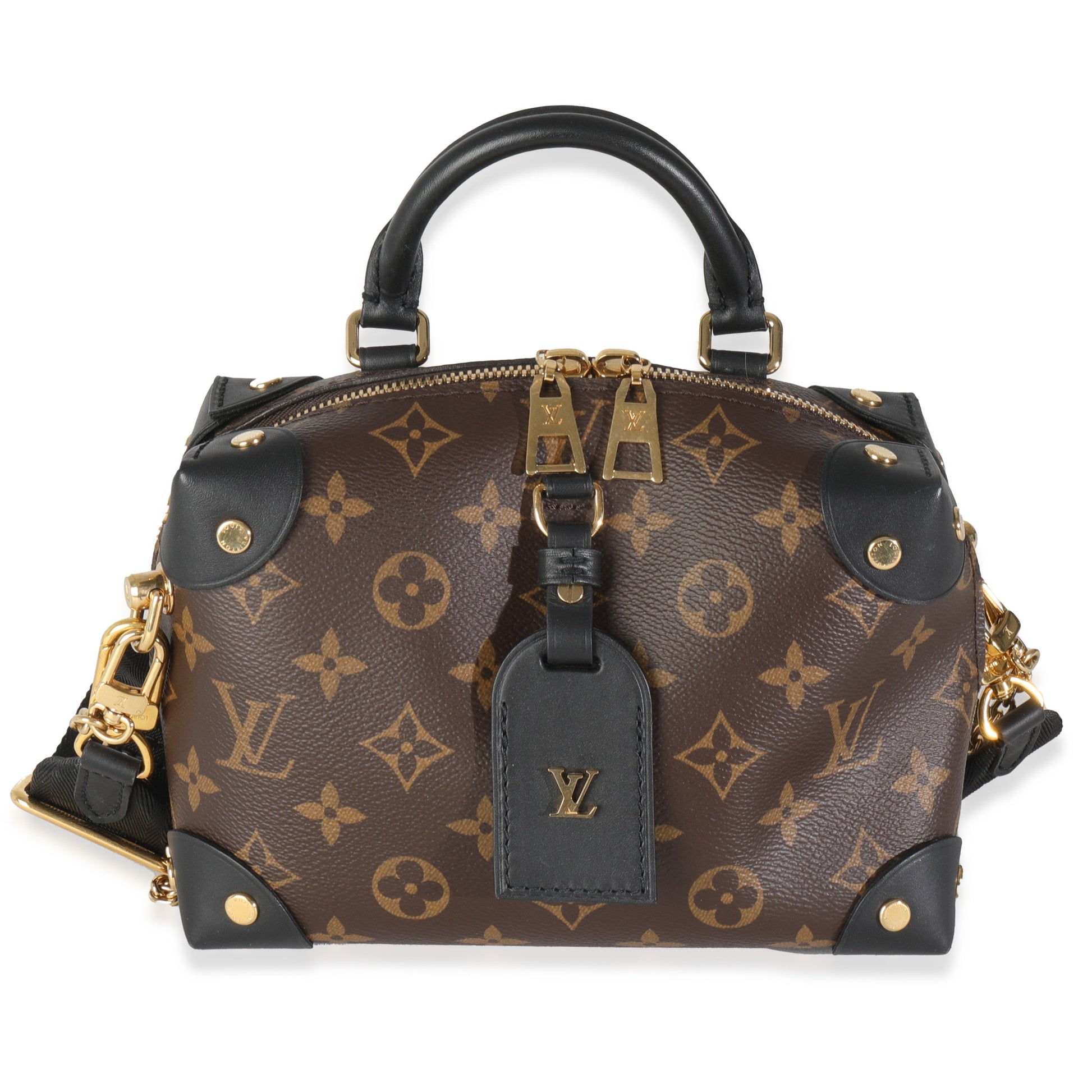 Louis Vuitton Petite Malle Souple Monogram Canvas Black Handbag