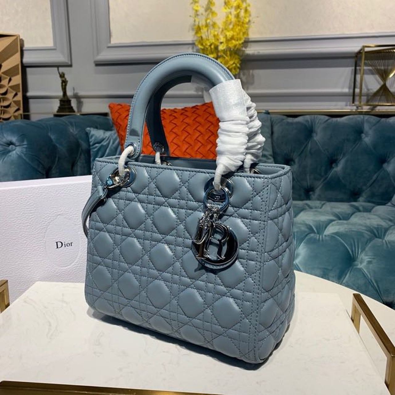 MeTop Qualityum Lady SiTop Qualityer Blue Handbag
