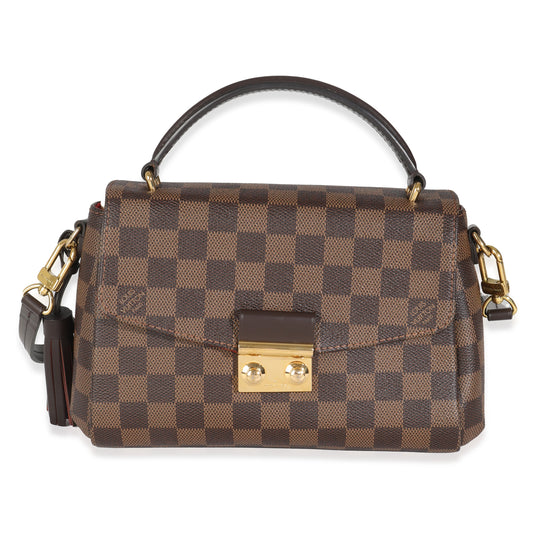 Louis Vuitton Damier Ebene Croisette Canvas Handbag Canvas Croisette