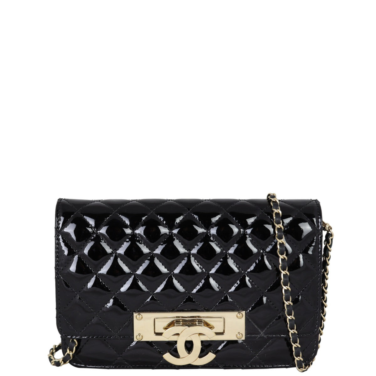 Chanel Golden Class Wallet on Handbag Black