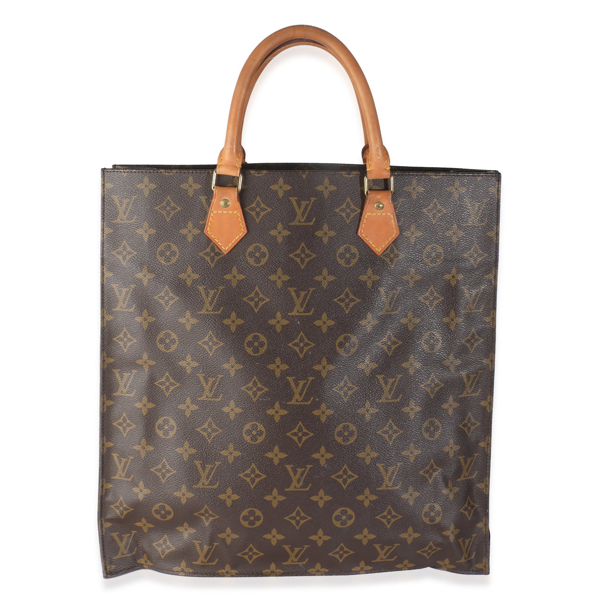Louis Vuitton Sac Plat Monogram Canvas Handbag
