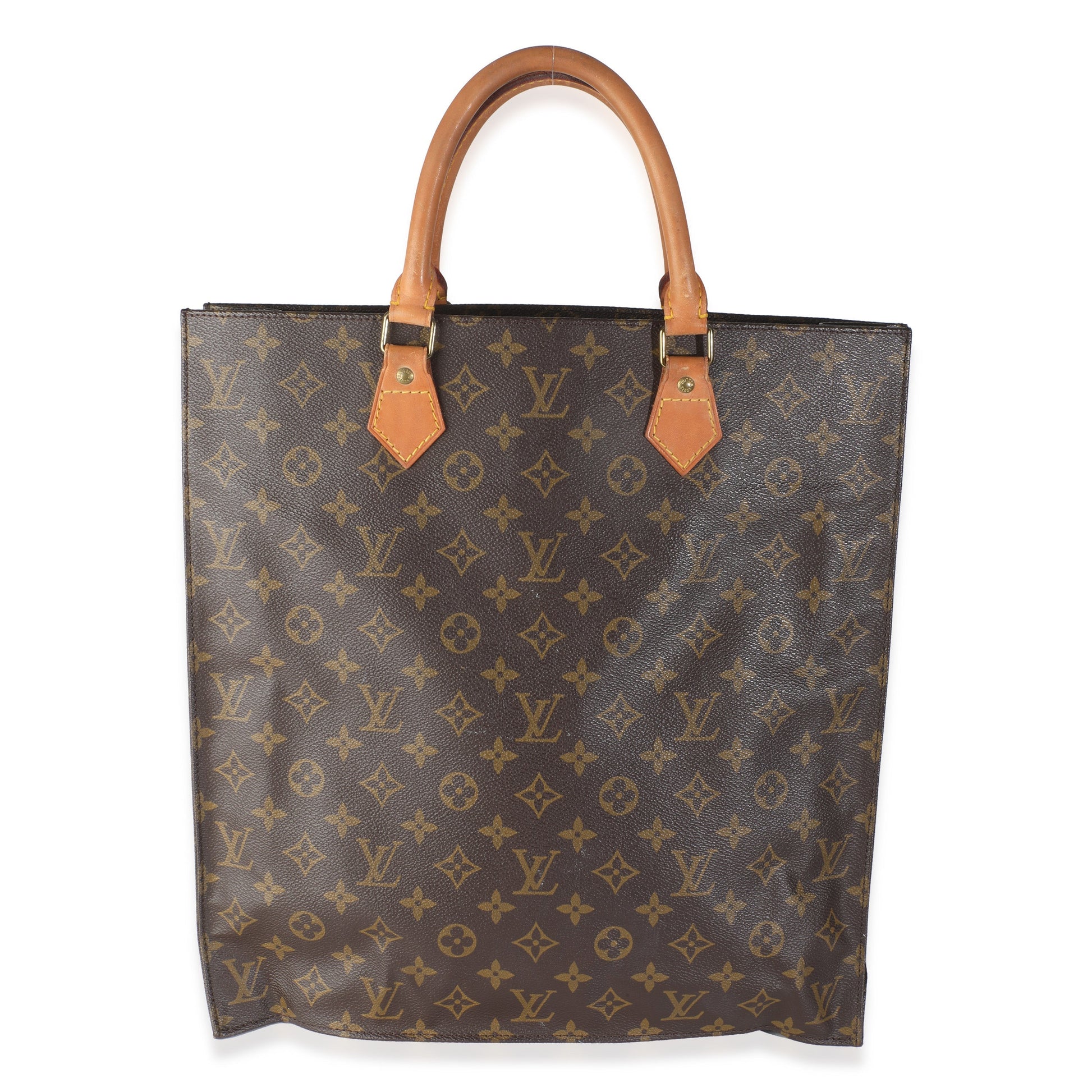 Louis Vuitton Sac Plat Monogram Canvas Handbag