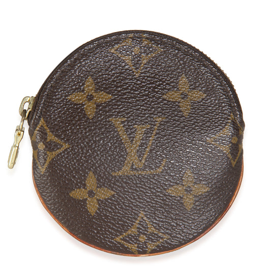 Louis Vuitton Round Coin Purse Monogram Canvas Wallet Case
