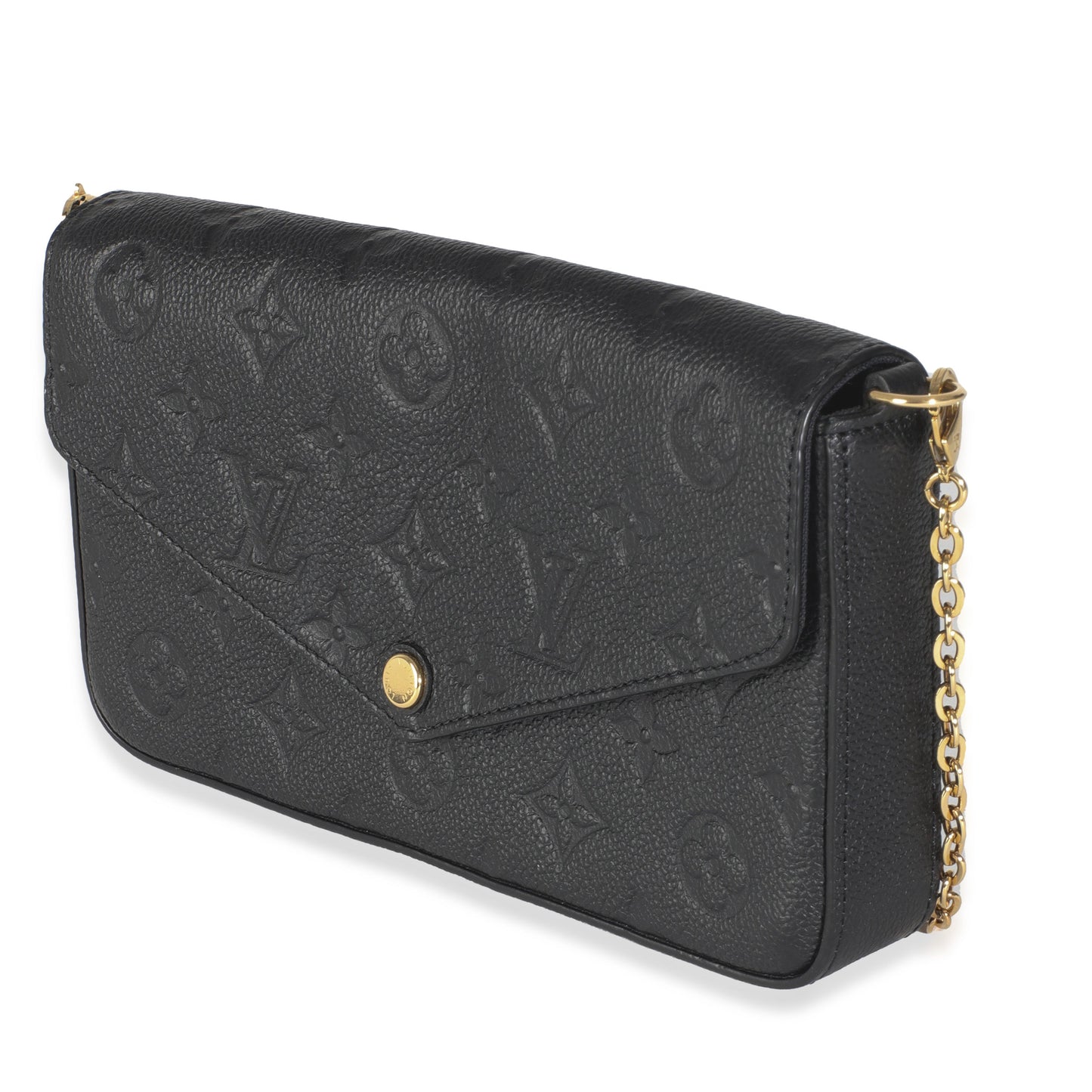 Louis Vuitton Empreinte Felicie Pochette Monogram Black Clutch Bag