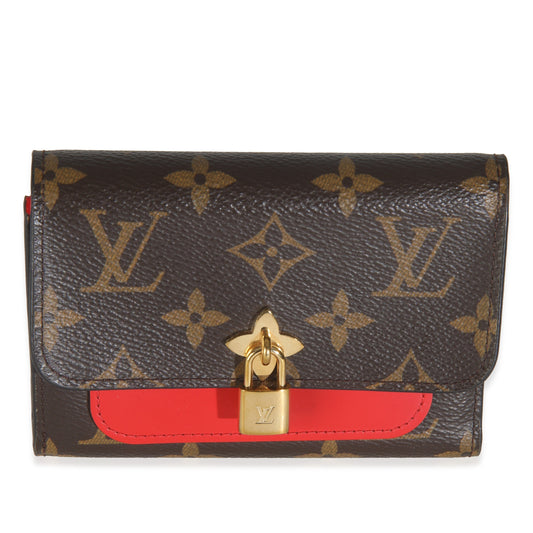 Louis Vuitton Flower Lock Compact Monogram Canvas Wallet Case