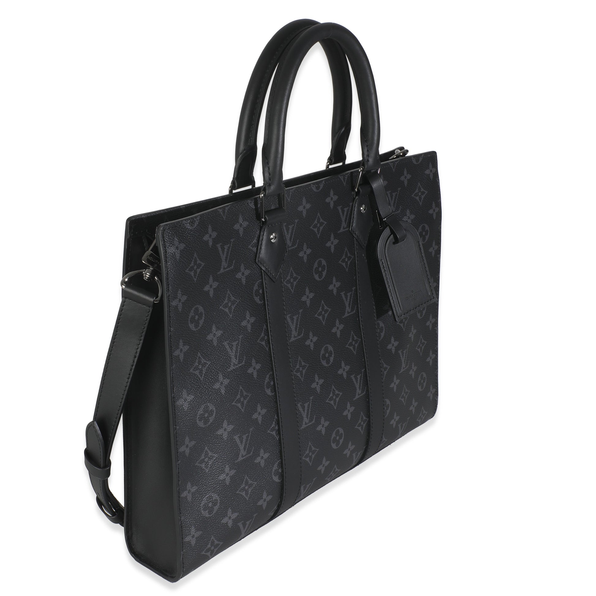 Louis Vuitton Eclipse Sac Plat Horizontal Zippe Monogram Canvas Handbag